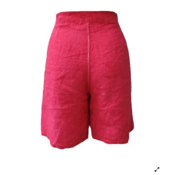 MALOKA: Frills & Thrills High Waisted Linen Shorts, Size M - Picture 2 of 13